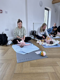 Baby massage classes at The Barn, Rugby, Warwickshire